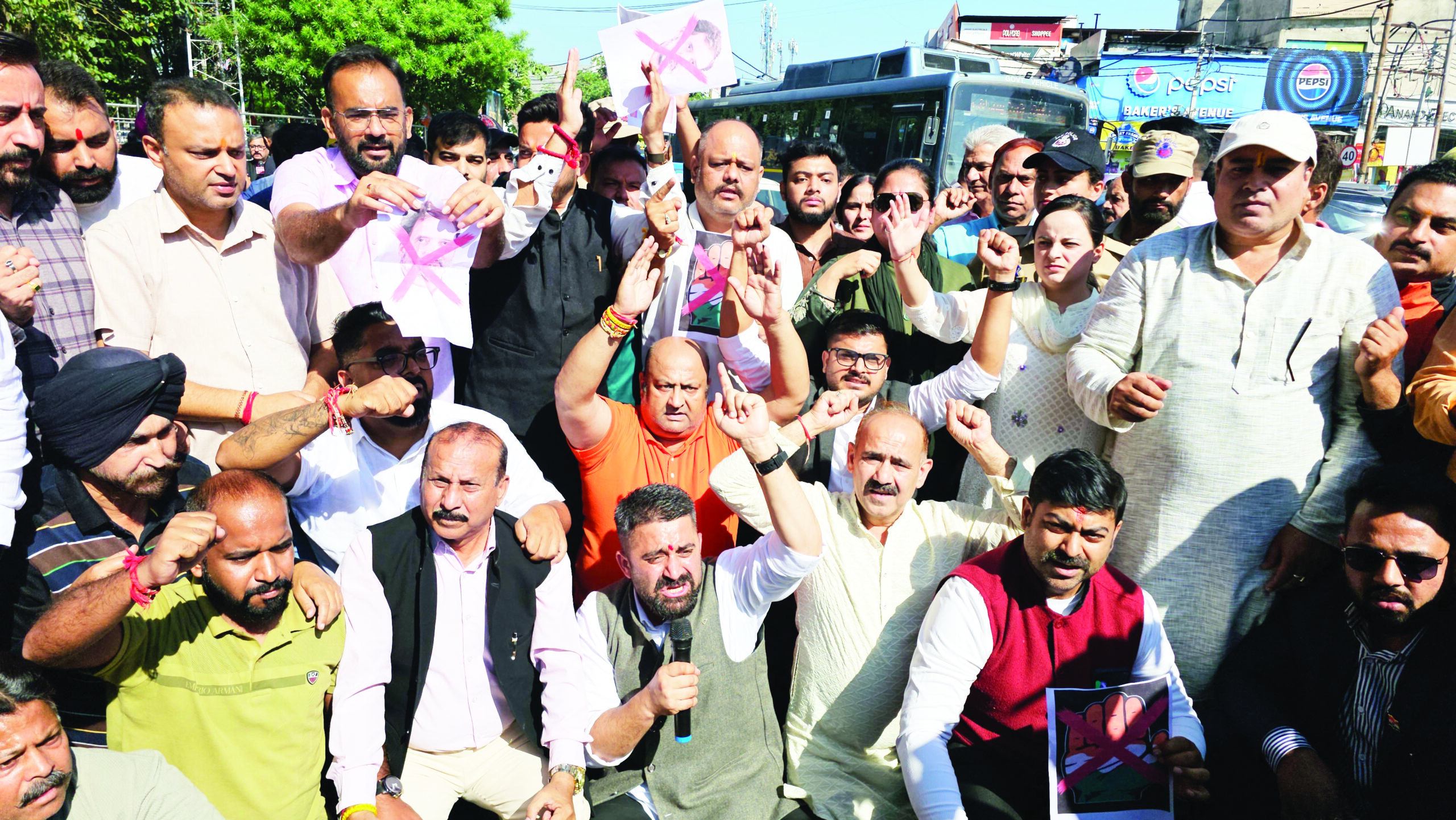 BJP protests in Jammu over Kharge’s remarks on PM’s father