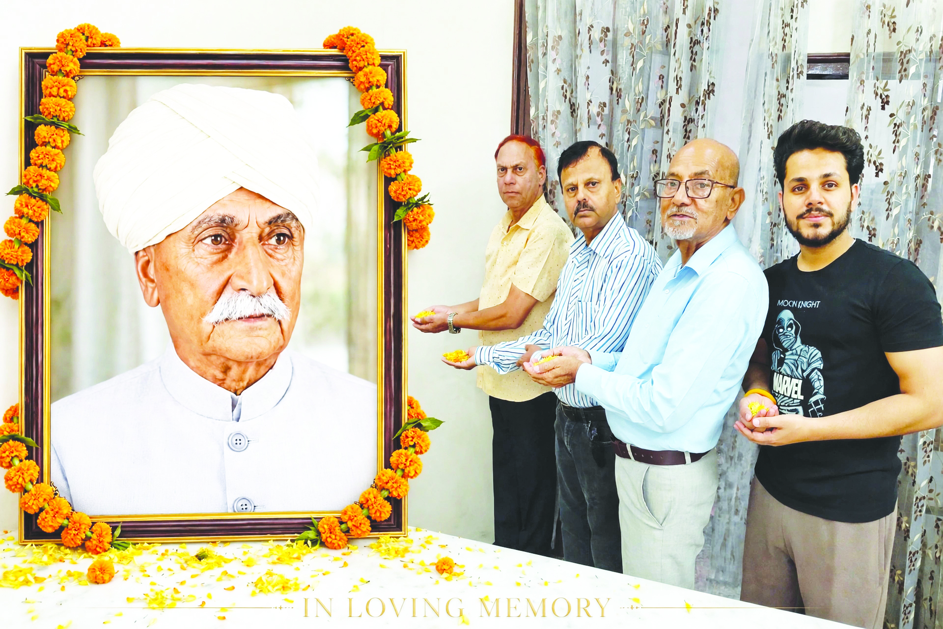 BJP activists pay tribute to Pt Prem Nath Dogra on 143rd Birth Anniversary