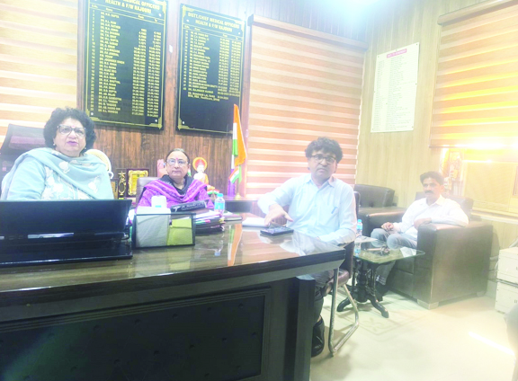 Director Health Services Jammu reviews health department functioning in Rajouri