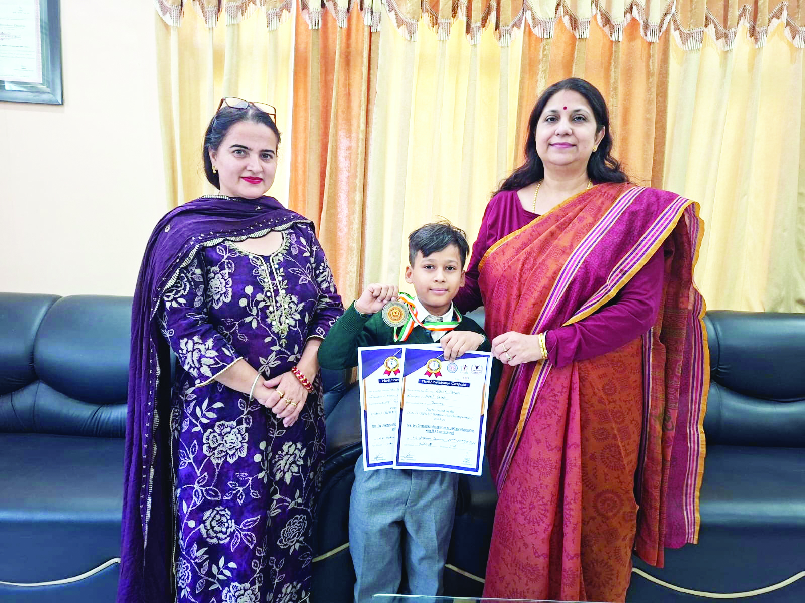 DPS Jammu student Daivik Oberoi wins Silver Medal in District-Level Gymnastics Championship
