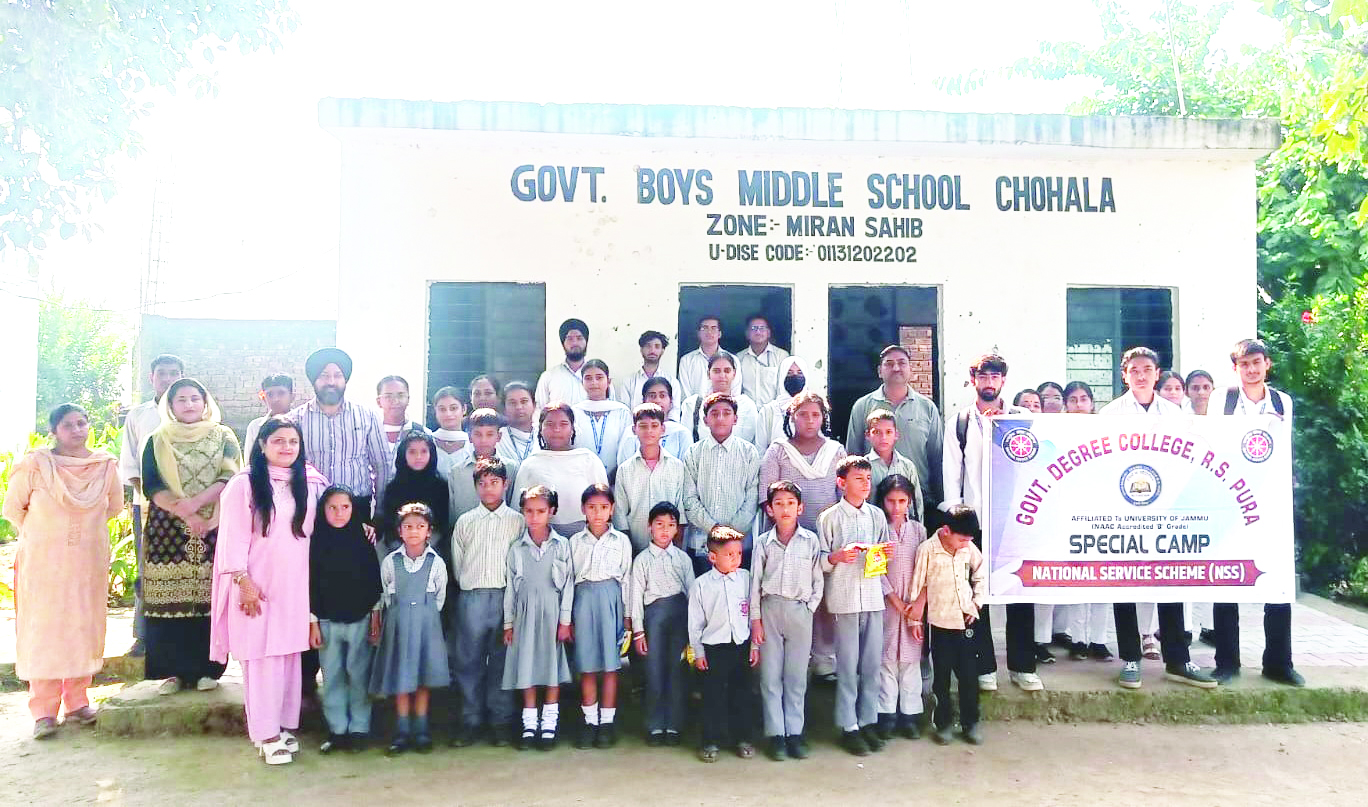 GDC R S Pura organises awareness campaign, community outreach at Chohala School