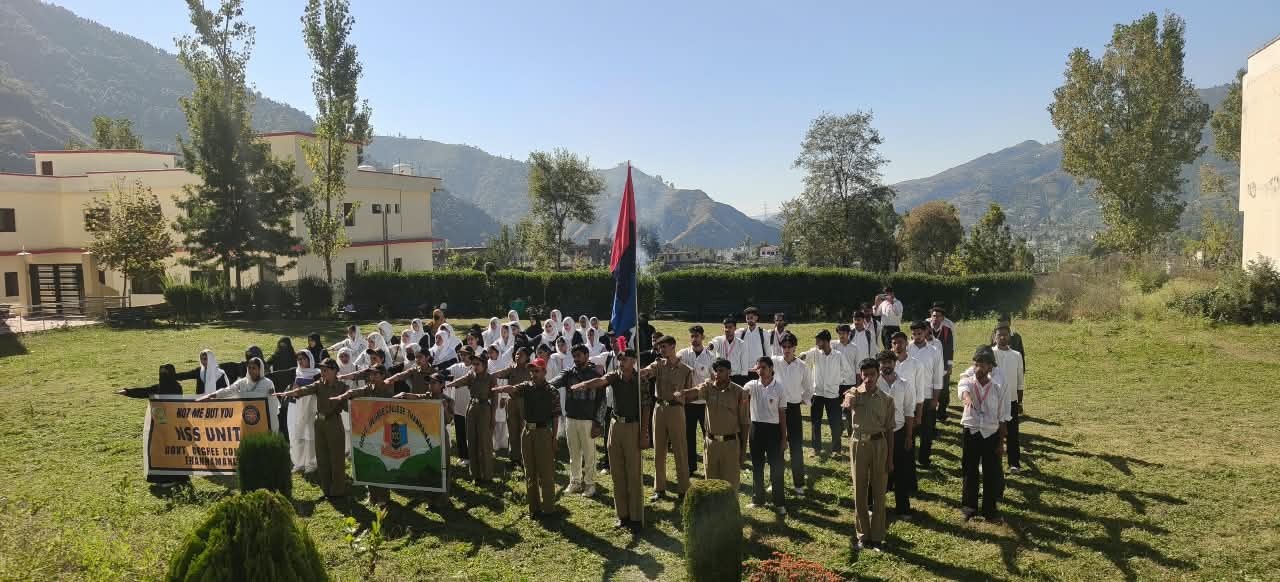 GDC Thannamandi NCC Cadets mark National Unity Day with pledge, run for unity