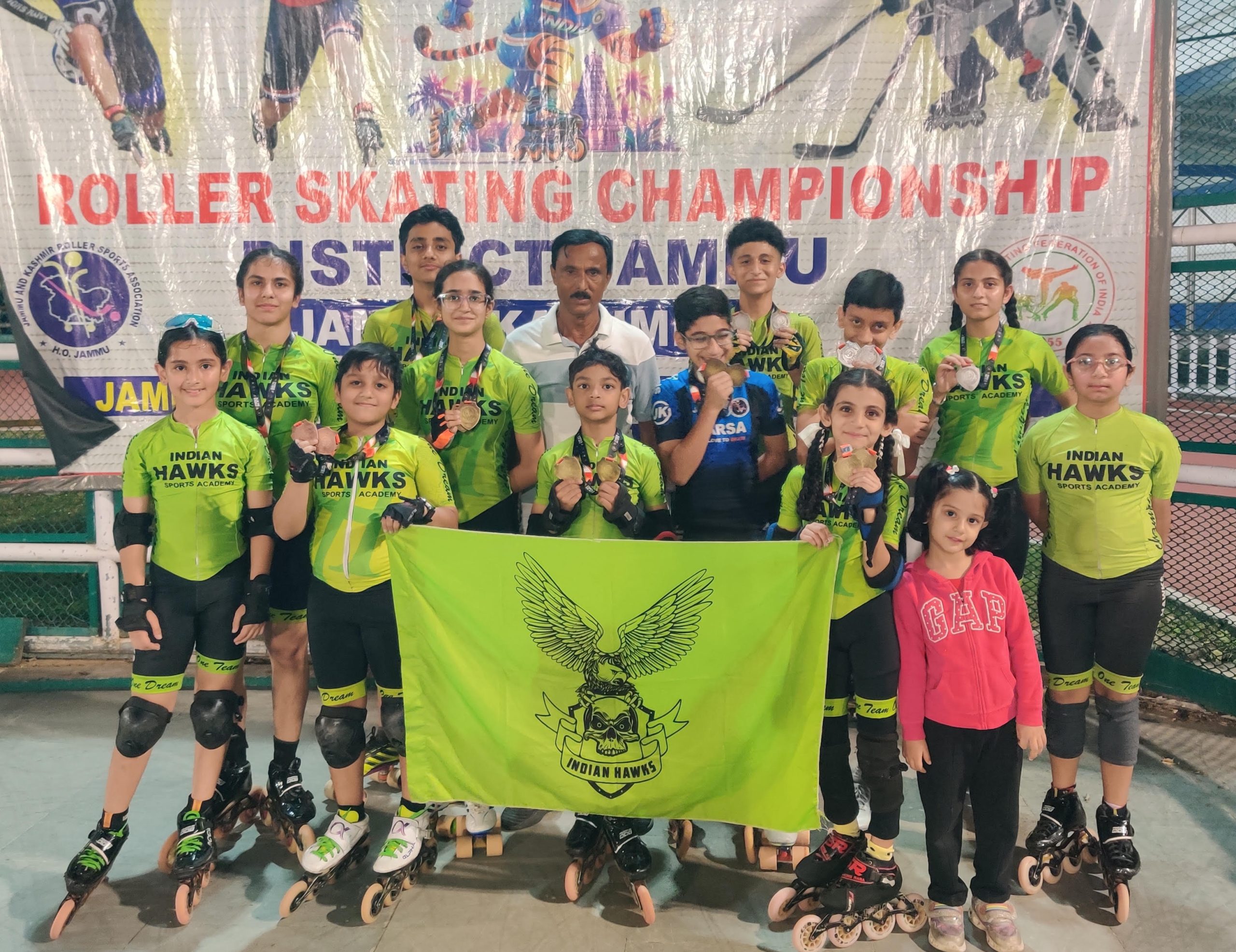 Indian Hawks bag 23 medals at Jammu District Roller Skating Championship