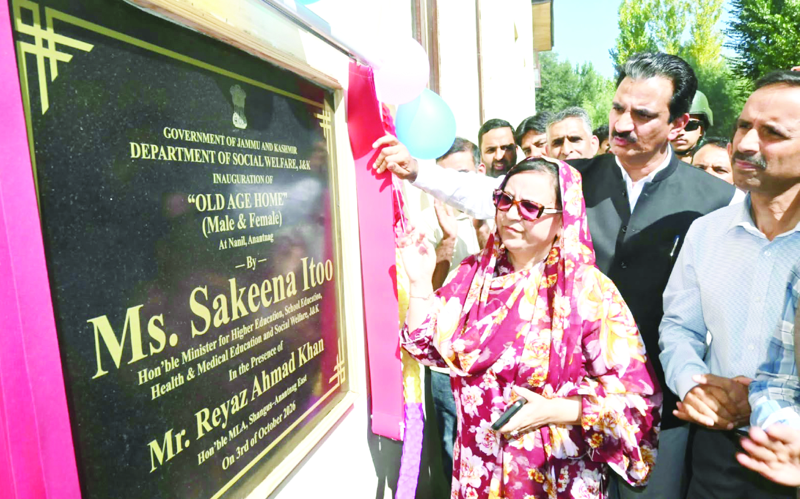 Sakeena Itoo inaugurates Social Welfare facilities at Nanil, Anantnag