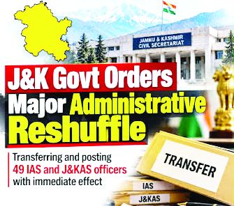 Major Administrative Reshuffle in Jammu Kashmir, IAS and JKAS Officers Transferred