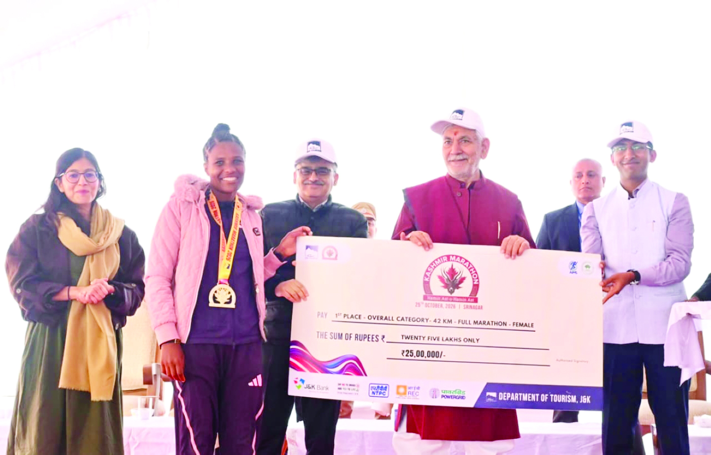 LG addresses award ceremony of Kashmir Marathon