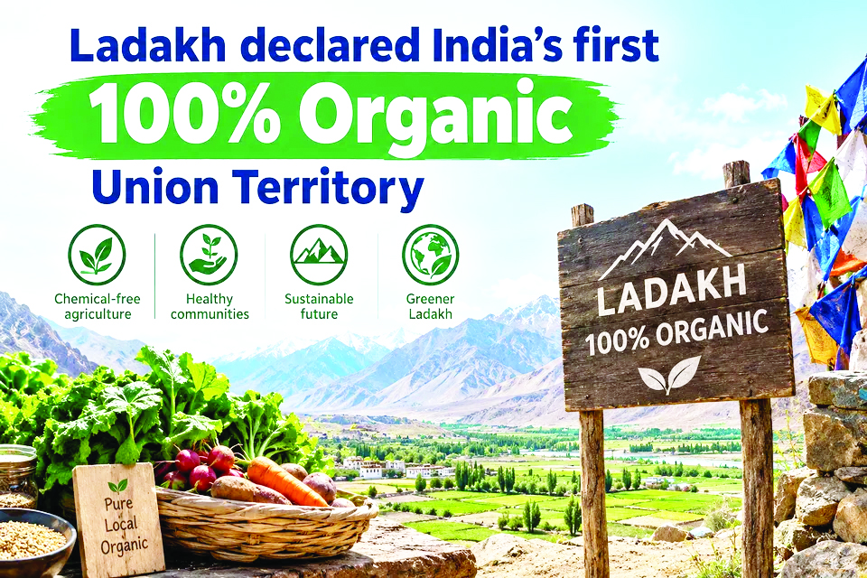 L-G VK Saxena declares Ladakh India’s first 100% Organic Union Territory