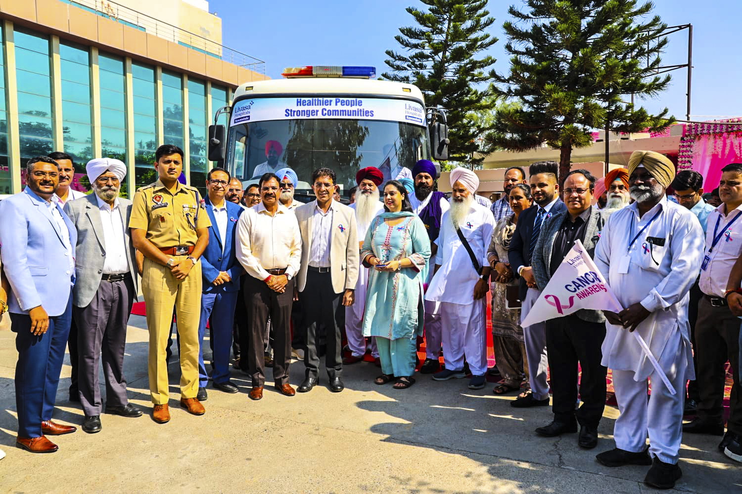 Livasa Hospital flags-off mobile cancer screening bus in Nawanshahr