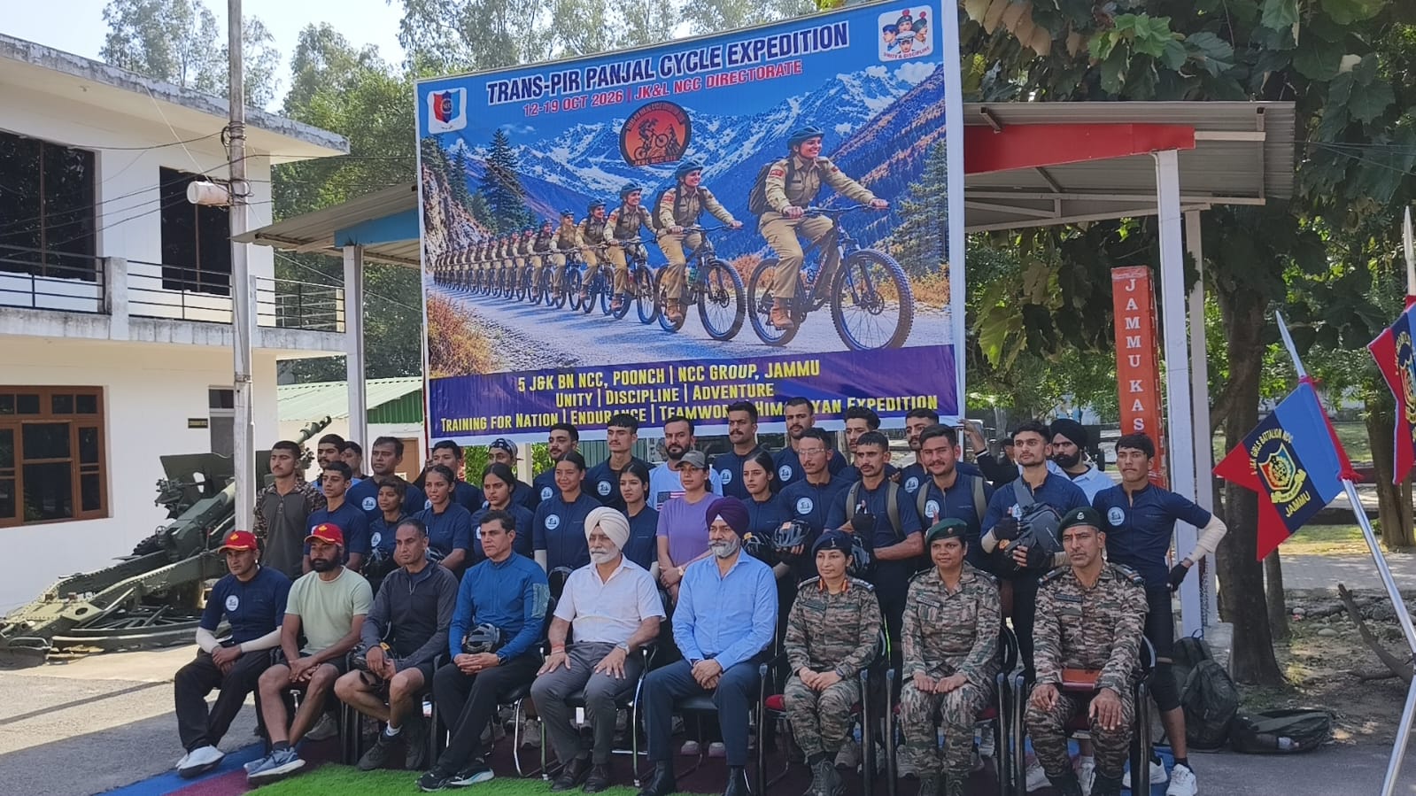 NCC Cadets of GDC Thannamandi participate in Trans-Pir Panjal Cycle Expedition