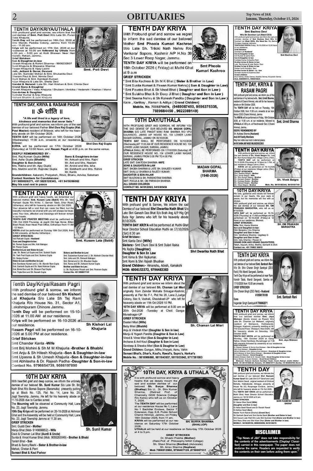 Obituaries