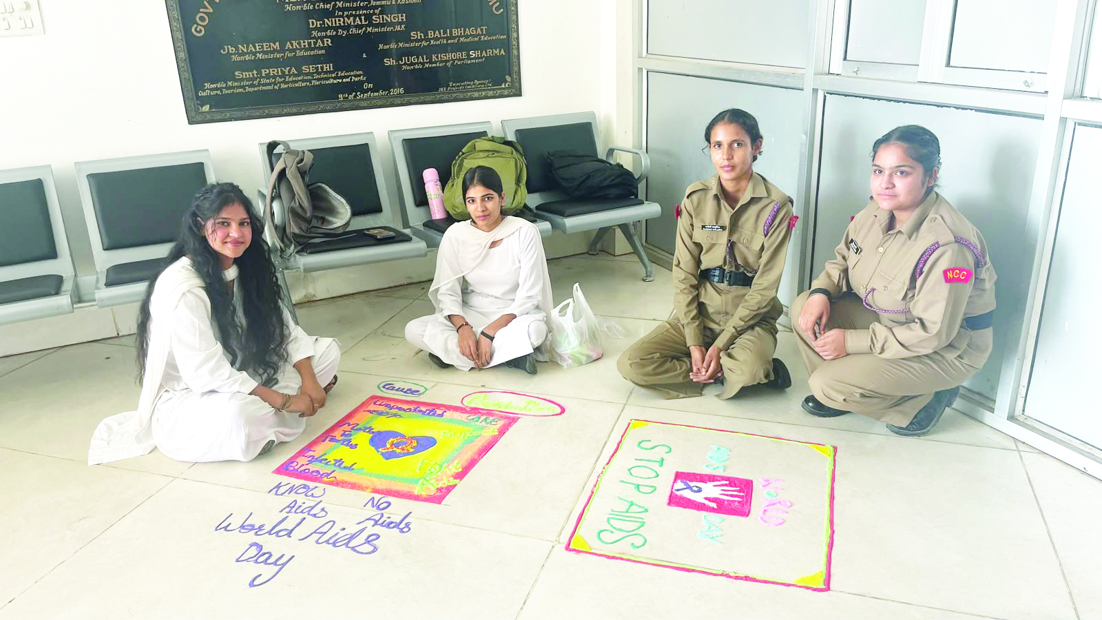 Red Ribbon Club organizes Rangoli competition to spread awareness on HIV/AIDS