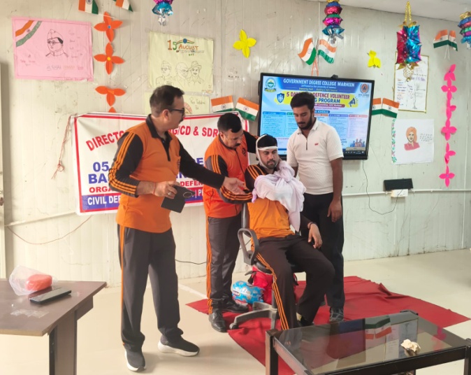 Second Day of five-day Civil Defence Training Programme focuses on First Aid, Disaster Management