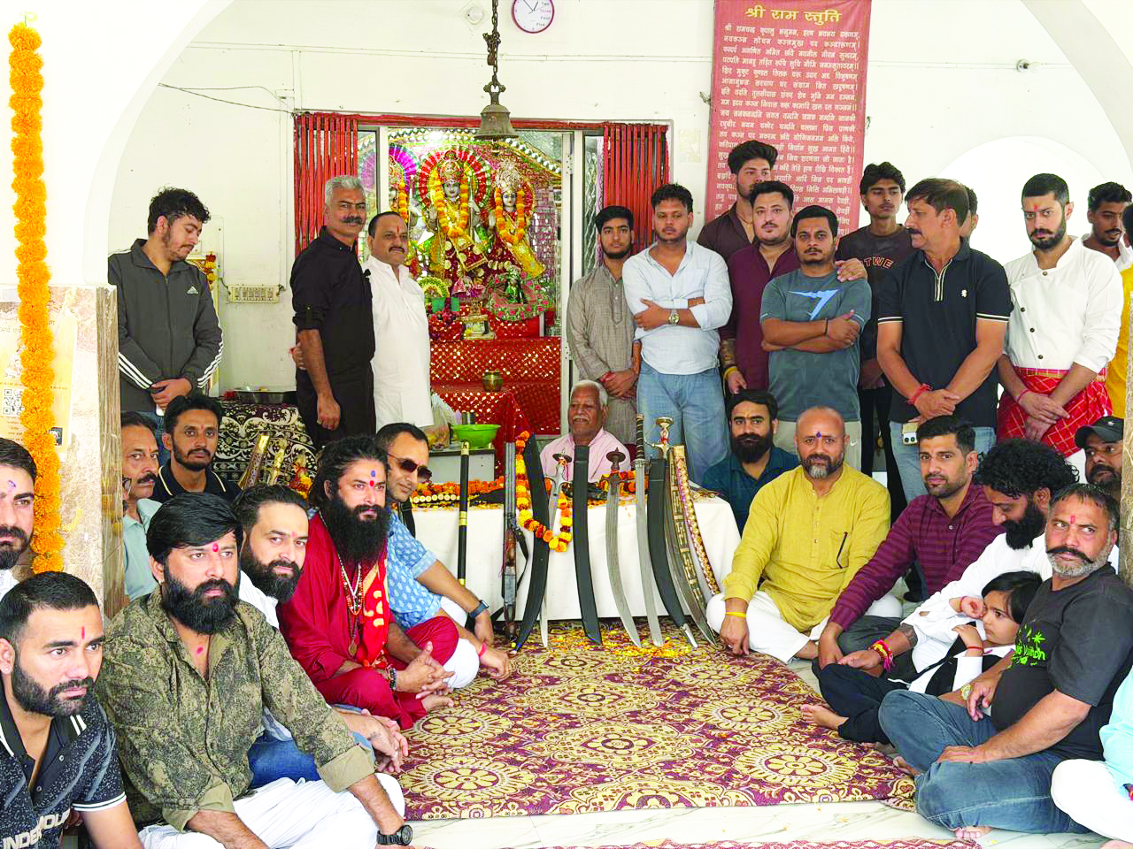Shastra Pujan held at Bantalab Ram Mandir on Vijaydashami