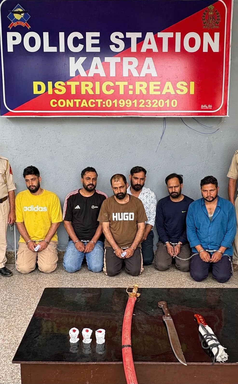 Six arrested, 21.09 gms heroin-like contraband recovered in Reasi
