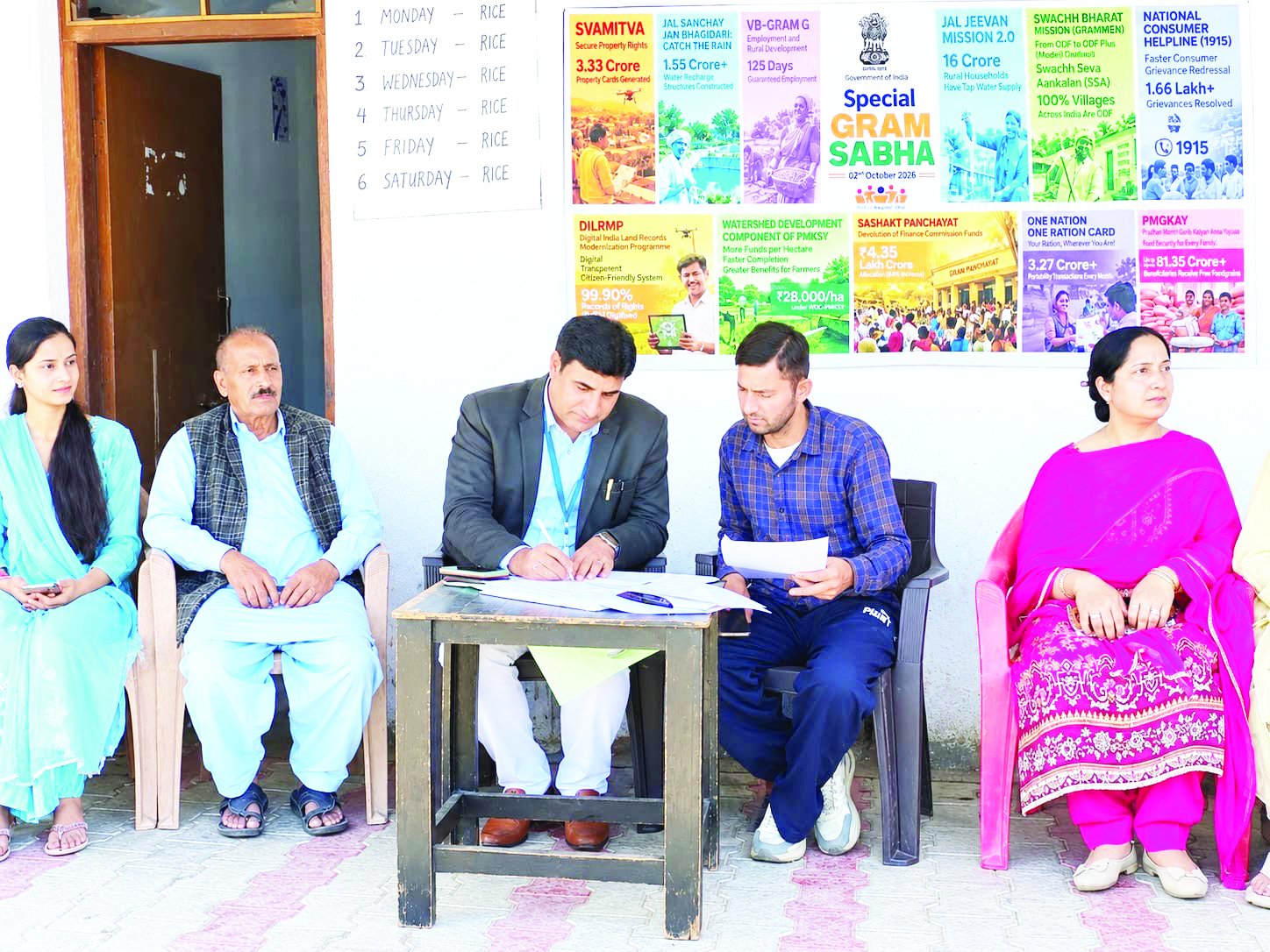 Special Gram Sabha held at BT Ist Panchayat, Kishtwar, with participation of multiple departments