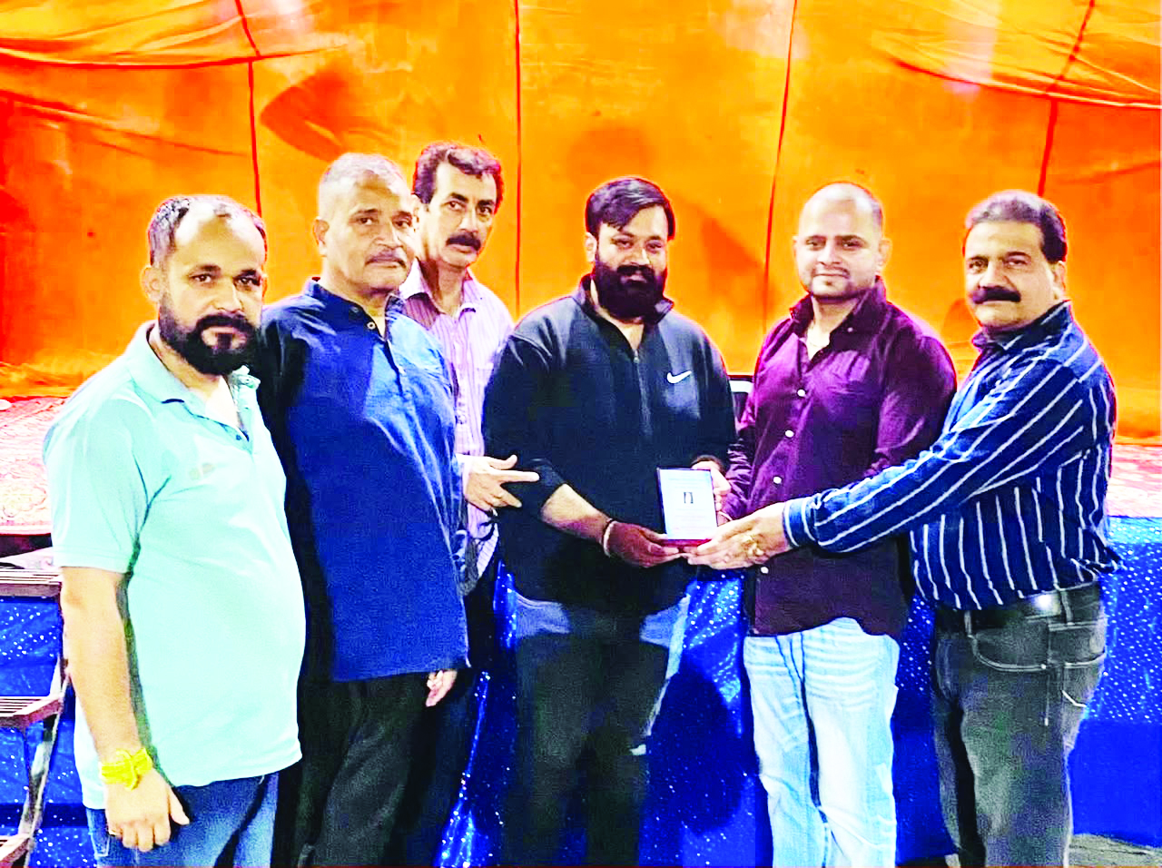 Tarun Sharma honoured by Shiv Shakti Kala Kendra Ramleela Club