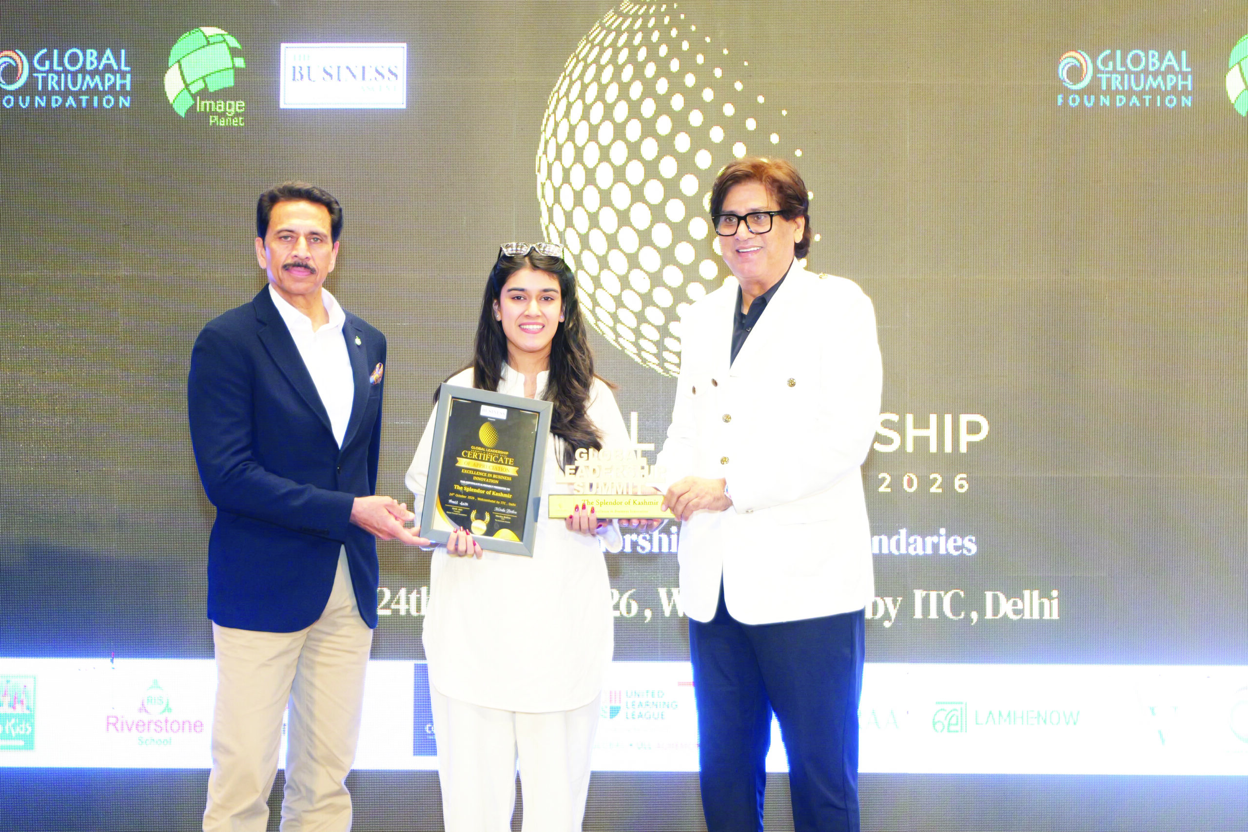 The Splendor of Kashmir wins Excellence in Business Innovation Award at Global Leadership Summit 2026 The Splendor of Kashmir wins Excellence in Business Innovation Award at Global Leadership Summit 2026