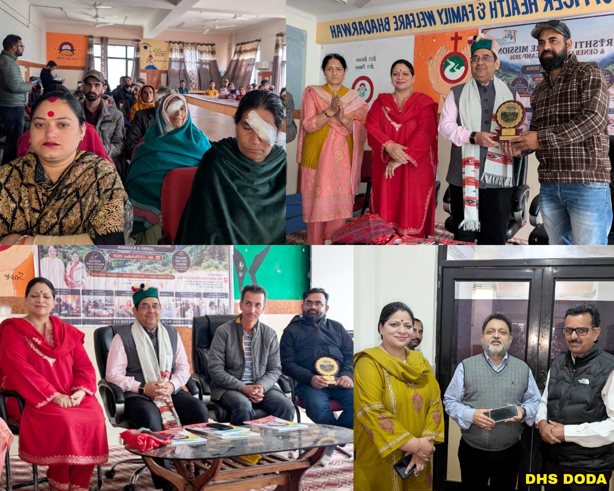 Week-long eye care camp concludes at SDH Bhaderwah; 96 cataract surgeries performed following screening of 1,812 People