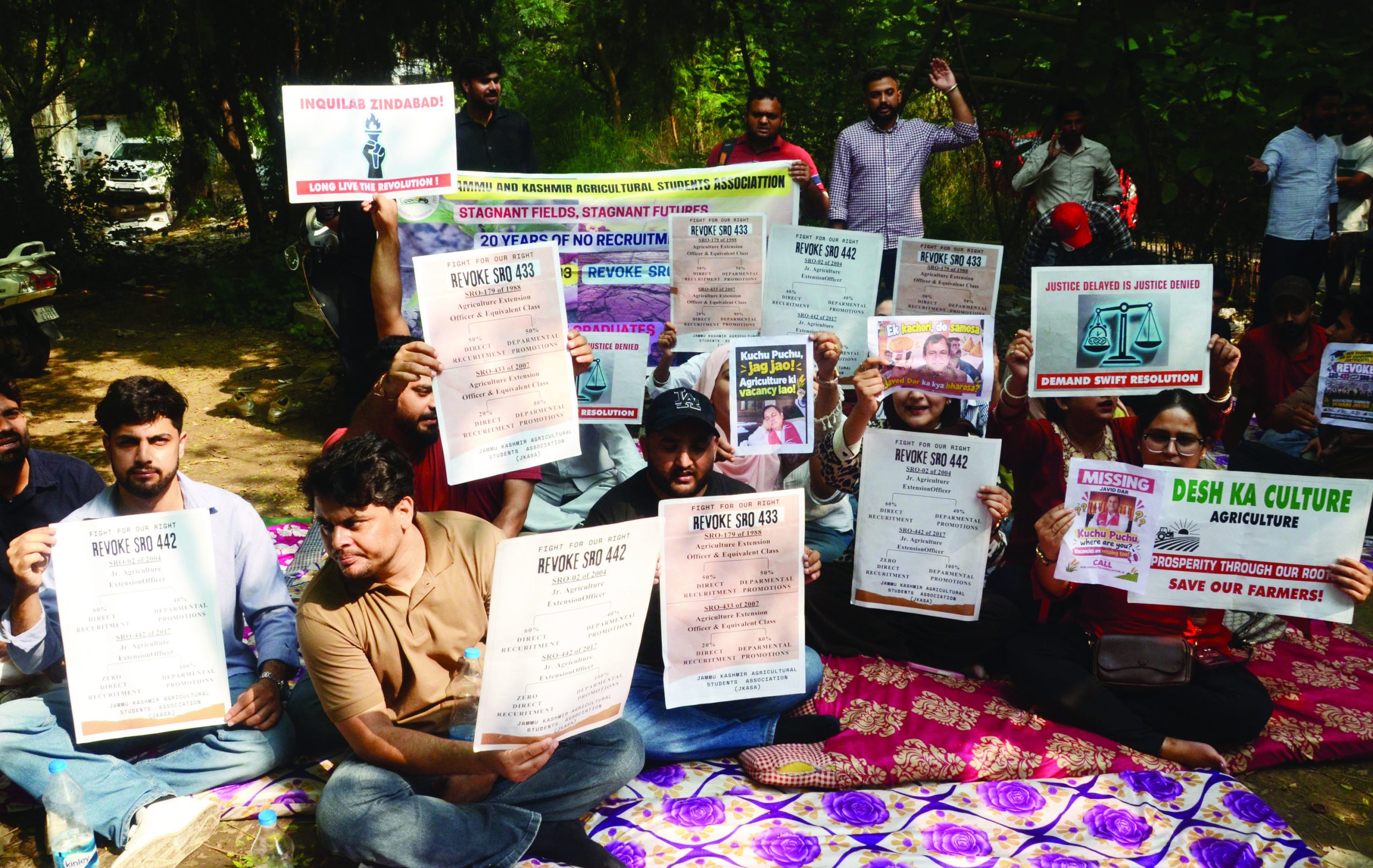 Agricultural students stage hunger strike, demand recruitment reforms and referral of vacant AEO posts